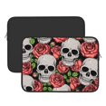 thumbnail image 2 of Pofeuu Skull and Roses Print Laptop Carrying Case,13-15-Inch Laptop and Tablet, Sleek Design, Durable and Water-Repellent Fabric, Business Casual or School-15 inch, 2 of 8
