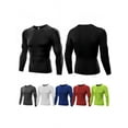 thumbnail image 4 of Topumt Quick Dry Men Compression Sports Shirt Tights Thermal Base Layer Long Sleeve Top, 4 of 4