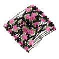 thumbnail image 1 of 2 Peines Mágicos Para El Cabello, Pinzas Dobles Para El Cabello, Accesorios Elásticos Para El Cabello, Rosa BLESIY peinetas dobles elasticas, 1 of 8