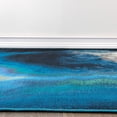 thumbnail image 3 of World Rug Gallery Galaxy Collection Adventure Earth Indoor/Outdoor Area Rug - Blue 6'6"X9', 3 of 9