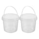 thumbnail image 1 of contenedores transparentes para alimentos con tapa, ideales para juguetes y comida. Cubo redondo portátil con asa para uso doméstico y exterior., 1 of 8