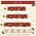 thumbnail image 6 of Christmas Mantle Scarf 60x17 Inch, Red Christmas Fireplace Christmas Decorations Cover Runner, Winter Xmas Snowflakes Textured Christmas Mantel Decorations Xmas Holiday Mantel Scarves, 6 of 6