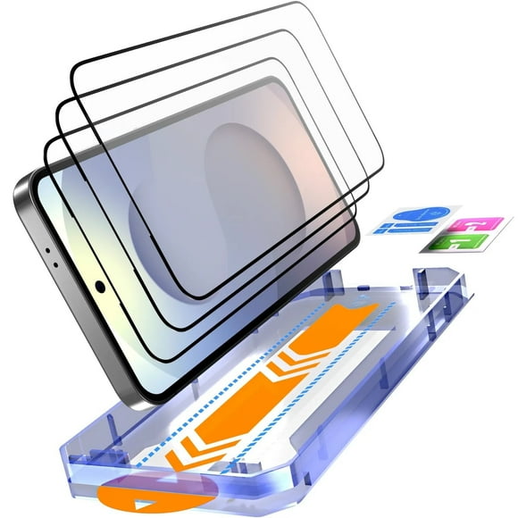Kit de Instalación y Aplicador de Protector de Pantalla de Vidrio para Samsung Galaxy S25 Plus (2025), Fácil Instalación (3 por Paquete)
