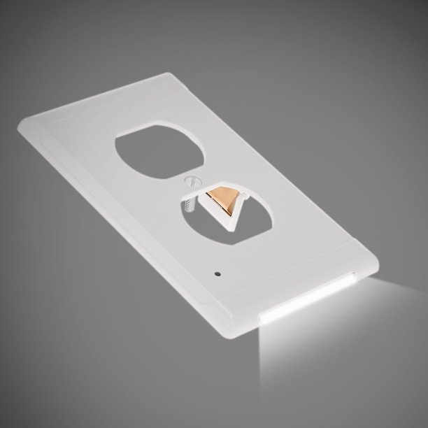 LED Wall Outlet Duplex Outlet Cover Wall Plate with LED Night Lights