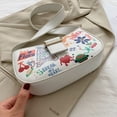 thumbnail image 4 of Bolsa de hombro para mujer con grafiti a la moda, de mano de calle PU para mujer (blanco) Likrtyny Para Estrenar, 4 of 9