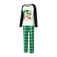 thumbnail image 3 of Family Matching Christmas Vacation Pajamas, SnowmanTree Print Long Sleeved Tops+Plaid Trousers Sleepwear Outfits, 3 of 10
