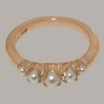 thumbnail image 5 of LBG British Made 10k Rose Gold Cultured Pearl Womens band Ring - 33 size options - Size 5.5, 5 of 6