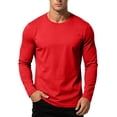 thumbnail image 6 of NMRSBDP Men's Basic Crew Neck T-Shirt Lightweight Long Sleeve Everyday Shirts for Men Soft Cotton Base Layer Tops Casual Solid Color Undershirts, 6 of 7