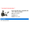 thumbnail image 2 of Front Lower Ball Joint - Compatible with 1999 - 2003 RX300 2000 2001 2002, 2 of 2