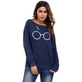 thumbnail image 2 of Uniexcosm Tops for Women Long Sleeve Crewneck T-Shirts Casual Loose Cotton Tees Tunic Shirts, 2 of 8