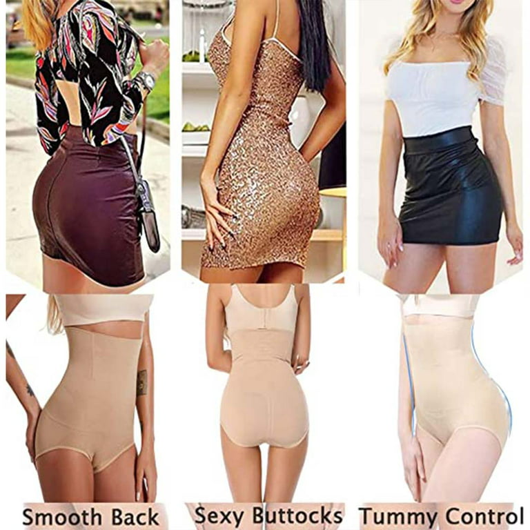 Women's Butt Lifting Panties Shapewear Thong High Waist Corset Shapewear  Tummy Control Underwear 2PCS 