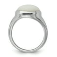 thumbnail image 2 of 925 Sterling Silver Rhodium-plated White Agate Ring Size 7, 2 of 7