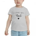 thumbnail image 2 of I Love My Uncle Cute Toddler Tshirts for Boys Girls (Gray, 2T), 2 of 5