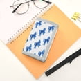 thumbnail image 7 of Cloth Wallet with Lanyard & Multiple Compartments Fashion Purse Zipper Clutch Bag for Cash Cards Coins Blue Bows Pattern, 7 of 7