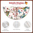 thumbnail image 3 of Defioc Watercolor Floral With Butterflies for Christmas Tree Skirt Snowman Xmas Tree Skirt Farmhouse Christmas Decorations Tree Mat for Holiday Party Decor-30", 3 of 6