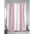 thumbnail image 5 of Pink White Ombre Standard Shower Curtain Set, Waterproof Shower Curtains for Bathroom, Modern Abstract Art Farmhouse Gradient Washable Fabric Cloth Bath Curtain for Bathtub with Hooks 72x72 Inches, 5 of 6