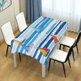 thumbnail image 4 of Yayeee Tablecloths 60" x 120" Rectangle Wrinkle Resistant Party Table Cover, Yellow Sailboats, 4 of 8