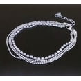 thumbnail image 2 of K-KED Womens Fashion Delicate Jewelry Anklet Silver Color Multi Layer Ankle Bracelet, 2 of 5