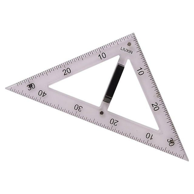tredstone Large Geometry Math Ruler Teaching Ruler for Whiteboard Teachers Black Board 60 Degree Ruler Clear 45 Degree Ruler