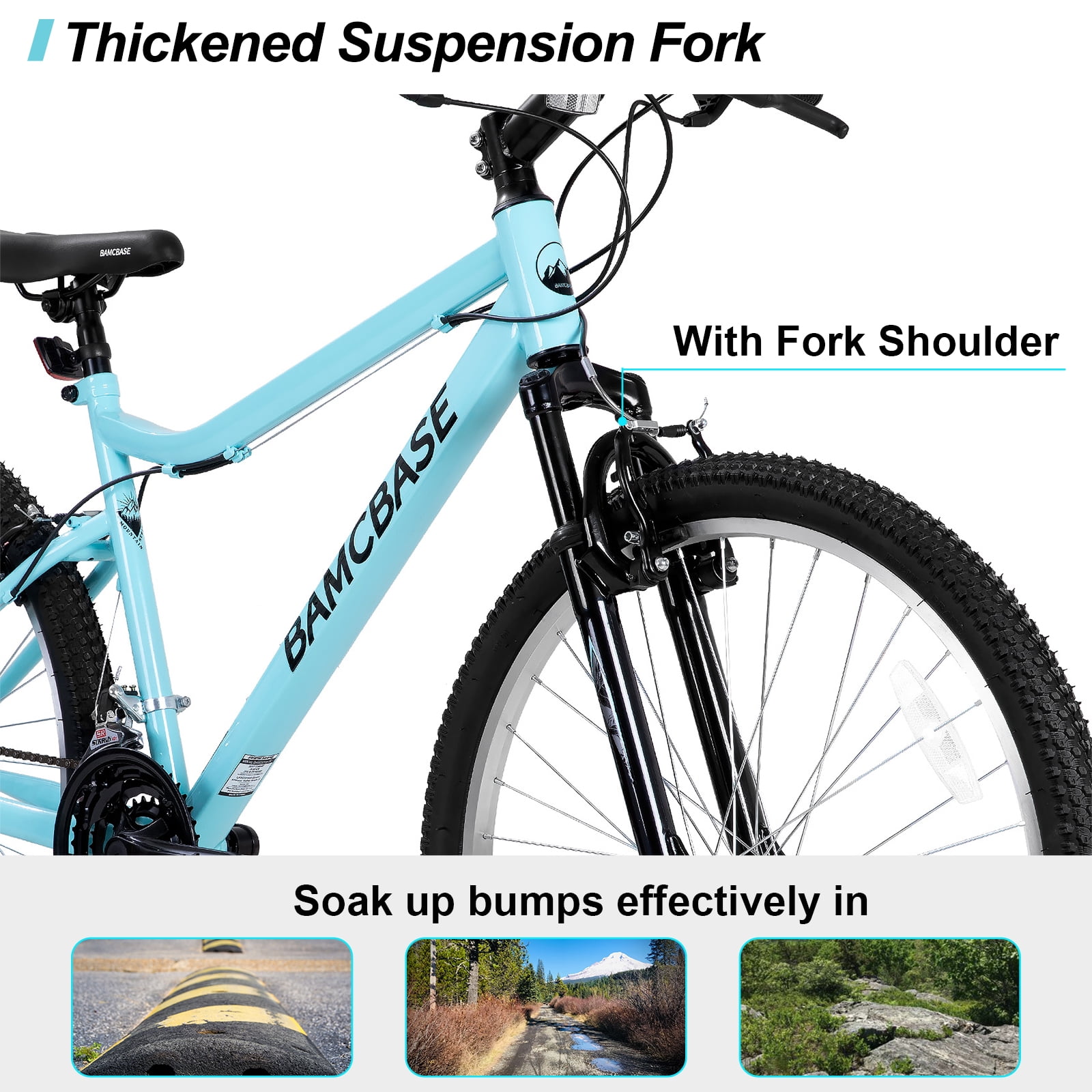 HILAND 26 inch Mountain Bike for Men Women, 18 Speeds High-Carbon Steel Frame, Sport Cycling MTB Bicycle for Adult