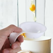DEMACRIO 1Pc Silicone Egg Separator with Arc Handle in White for Easy Yolk Sifting
