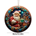 thumbnail image 3 of HomeDM Christmas Ornaments Angel Santa Claus Ornaments 2D Acrylic Hanging Pendant for Christmas Tree Decorations Xmas Holiday Decor Home Indoor, 3 of 5