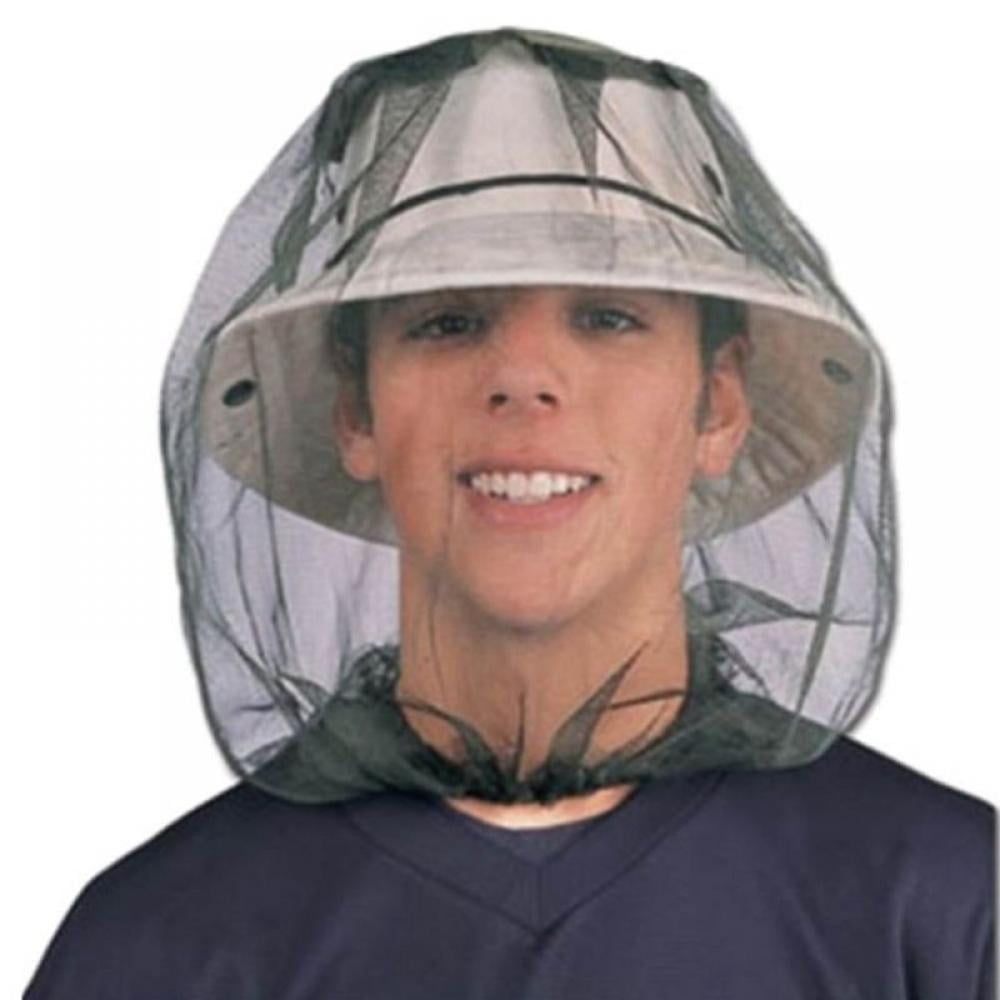 Mosquito Insect Hat Bug Mesh Head Net Cap Face Neck Protector Fishing Sunhat 