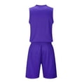 thumbnail image 5 of Kids Athletic Set 2-Piece Purple, Quick-Dry Sports Outfit for Boys and Girls - Tank Top & Shorts for Play, Basketball, PE Class - Ages 6-12,Size 6-7T, 5 of 5