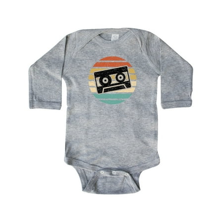

Inktastic Vintage Cassette Tape Silhouette Gift Baby Boy or Baby Girl Long Sleeve Bodysuit