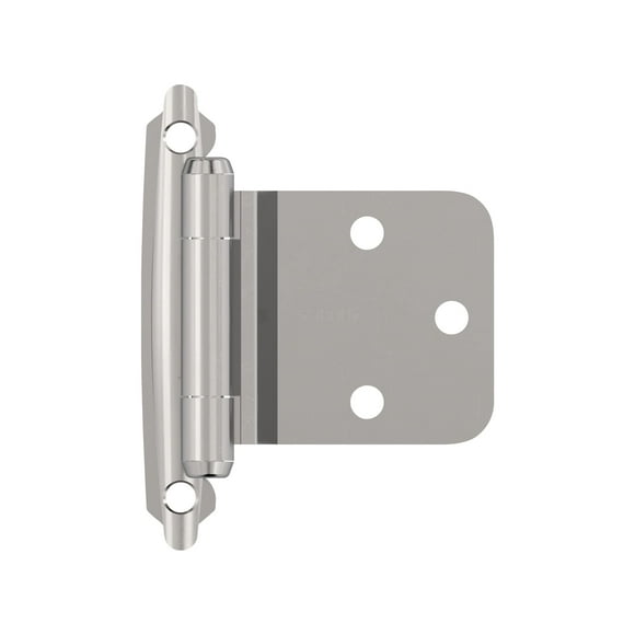 Amerock | Cabinet Hinge | Variable Overlay Hinge with Reverse Bevel | Polished Chrome | 2 Pack | Self-Closing Hinge | Face Mount Hinge | Cabinet Door Hinge