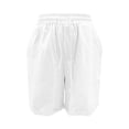 thumbnail image 5 of JJHGVB Womens Linen Shorts High Waisted Wide Leg Lounge Shorts Linen Bermuda Shorts for Women Flowy Shorts Below the Knee Women Linen Shorts Pure Color Shorts Beach Boho Casual Pants White 1 S, 5 of 7