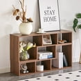 thumbnail image 2 of PAPROOS TV Stand for 65 Inch TV, Modular L Shaped TV Stand, Adjustable Entertainment Center with 6 Open Shelves, Wood Grain Media Console for Living Room Bedroom, Brown, 2 of 10