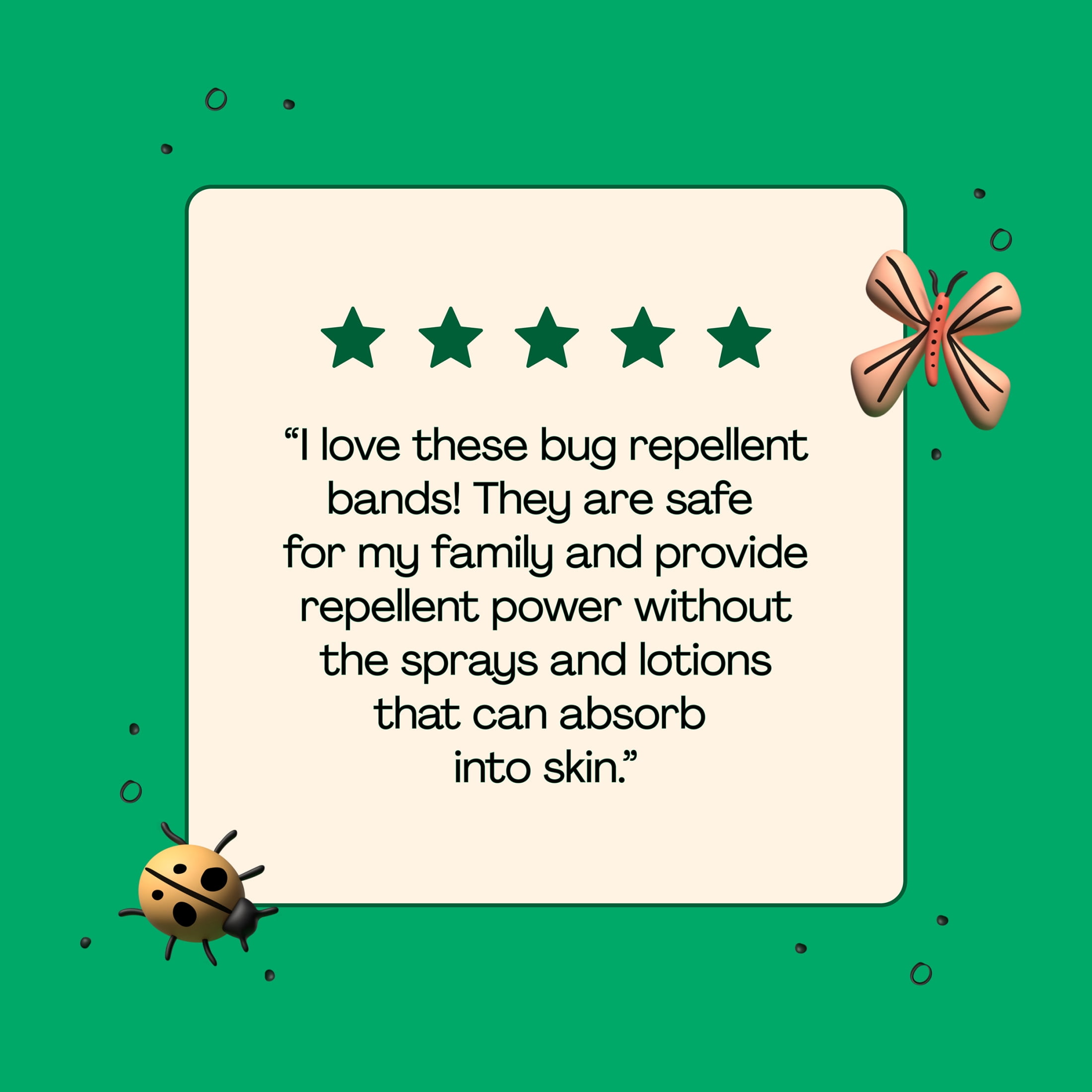 Hello Bello Kids Mosquito Bands with Natural Plant-Based Oils, One Size Fits All, 5 Pack