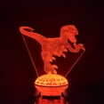 thumbnail image 5 of Luz nocturna LED 3D de Jurassic Parks, dinosaurios que cambian de color, 5 of 5