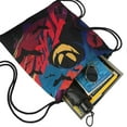 thumbnail image 4 of 13.5 x 16.5 Inch Halloween Pattern of Waterproof Drawstring Backpack with Shoe Compartment – Lightweight Dry Wet Separation Gym Bag for Men Women & Teens, 4 of 5