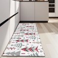 thumbnail image 4 of White Christmas Tree Pattern Kitchen Rug Mat,Kitchen Runner Rugs Non Skid Washable,Decorative Kitchen Floor Mats for Kitchen,Sink,Laundry,17"X47", 4 of 5