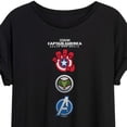 thumbnail image 3 of Marvel Captain America: Brave New World - Logo Super Hero Icon Stack - Women's Oversized Tee, 3 of 5