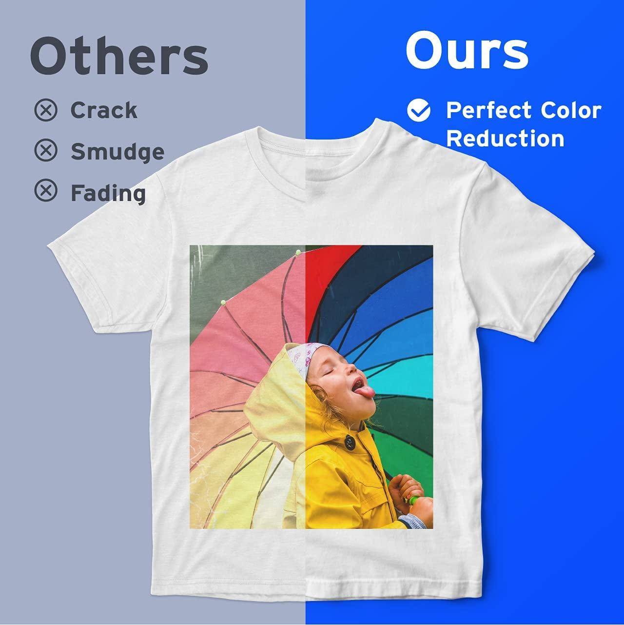 Printers Jack Sublimation Heat Transfer Paper 125 GSM 100 Sheets 8.5" x 11" for Any Epson HP Canon Sawgrass Inkjet Printer for T-Shirt, Mugs, 1 Layer