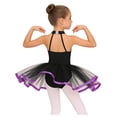 thumbnail image 6 of iiniim Girls Sequined Ballet Tutu Dress Sleeveless Halter Neck Sparkly Jazz Cha Cha Dance Stage Performance Purple 14, 6 of 7
