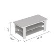 thumbnail image 4 of Safdie & Co. 41.25"L Coffee Table 3 Shelves in Dark Taupe, 4 of 4