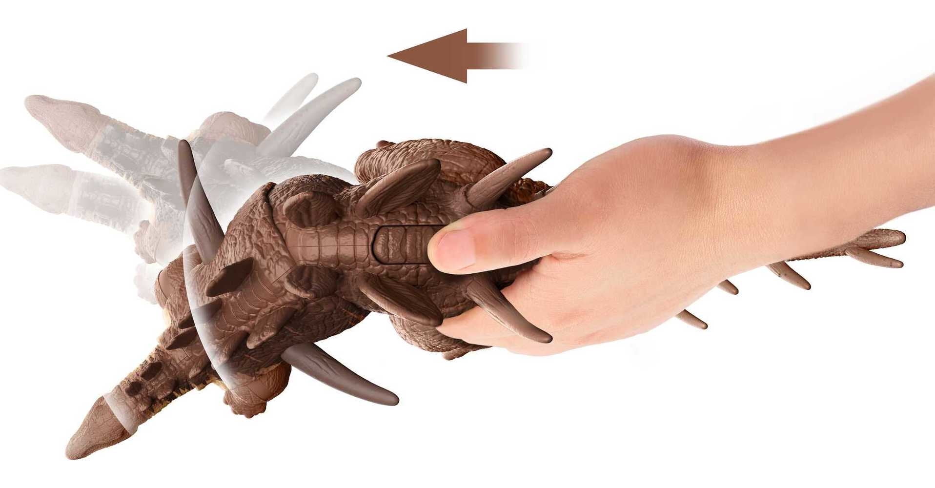 ​​Jurassic World Camp Cretaceous Roar Attack Kentrosaurus Dinosaur Action Figure, Toy Gift with Strike Feature and Sounds​