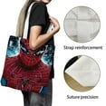 thumbnail image 3 of Spider-Man / Spiderman Bolso de tela con estampado de lienzo para mujer, bolsa de compras reutilizable y estética, con cremallera interior, regalo para mujer, 35 × 40 cm., 3 of 6