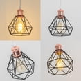 thumbnail image 2 of KAYYELAMP Hanging Light E26 Connection Rose Gold Base Metal Hollow Shade Retro Pendant Lamp Replacement Downlight for Kitchen Island Dining Table Stairs(No Bulb), 2 of 7