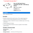 thumbnail image 2 of Rear Left ABS Speed Sensor - Compatible with 2005 - 2009 Mercury Mariner 2006 2007 2008, 2 of 2