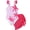 Hot Pink Hibiscus, variant on WIBACKER Girls Floral Print Swimsuit Adjustable Straps One Piece Bathing Suit with Cover Up Skirt Girls' Swimwear 5-12Y, Black