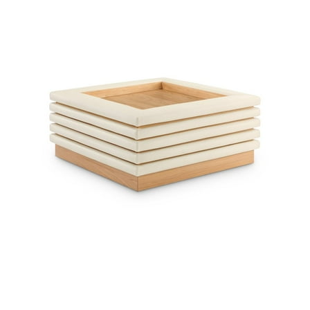 Meridian Furniture Rory Cream Vegan Leather Coffee Table