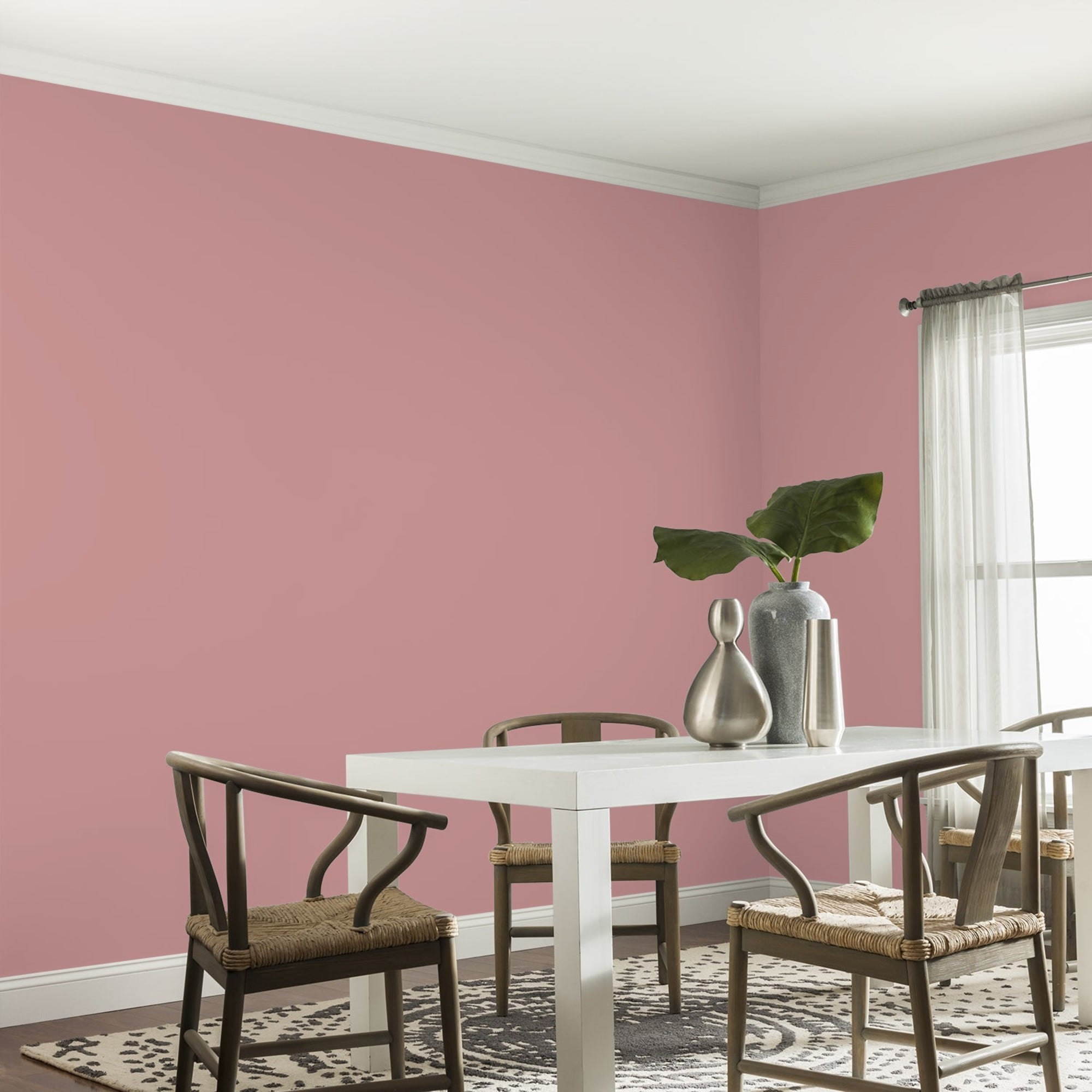 Glidden Fundamentals Floral Tapestry / Pink, Eggshell Interior Paint, 5 Gallon