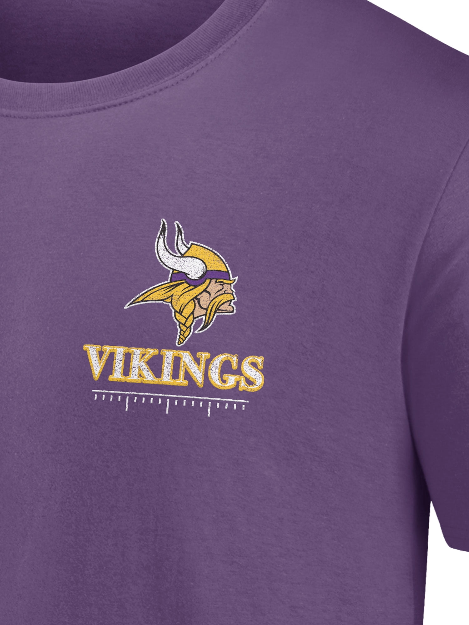 NFL Minnesota Vikings Men's Cotton Faded Purple Short Sleeve T-Shirt