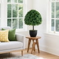 thumbnail image 4 of Gymax 2PCS 28'' Artificial Boxwood Topiary Ball Tree Set w/Ground Spike Sun-Protective, 4 of 10