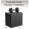 thumbnail image 5 of fazzn 31 Gallon Resin Deck Box Waterproof Outdoor Storage Box for Patio Furniture Pool Accessories Indoor Storage for Cushion Garden Tools (Black), 5 of 5